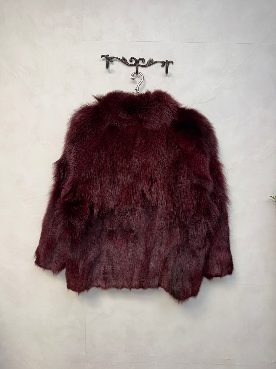 SAGA FOX burgundy fox fur coat jacket  상품이미지3