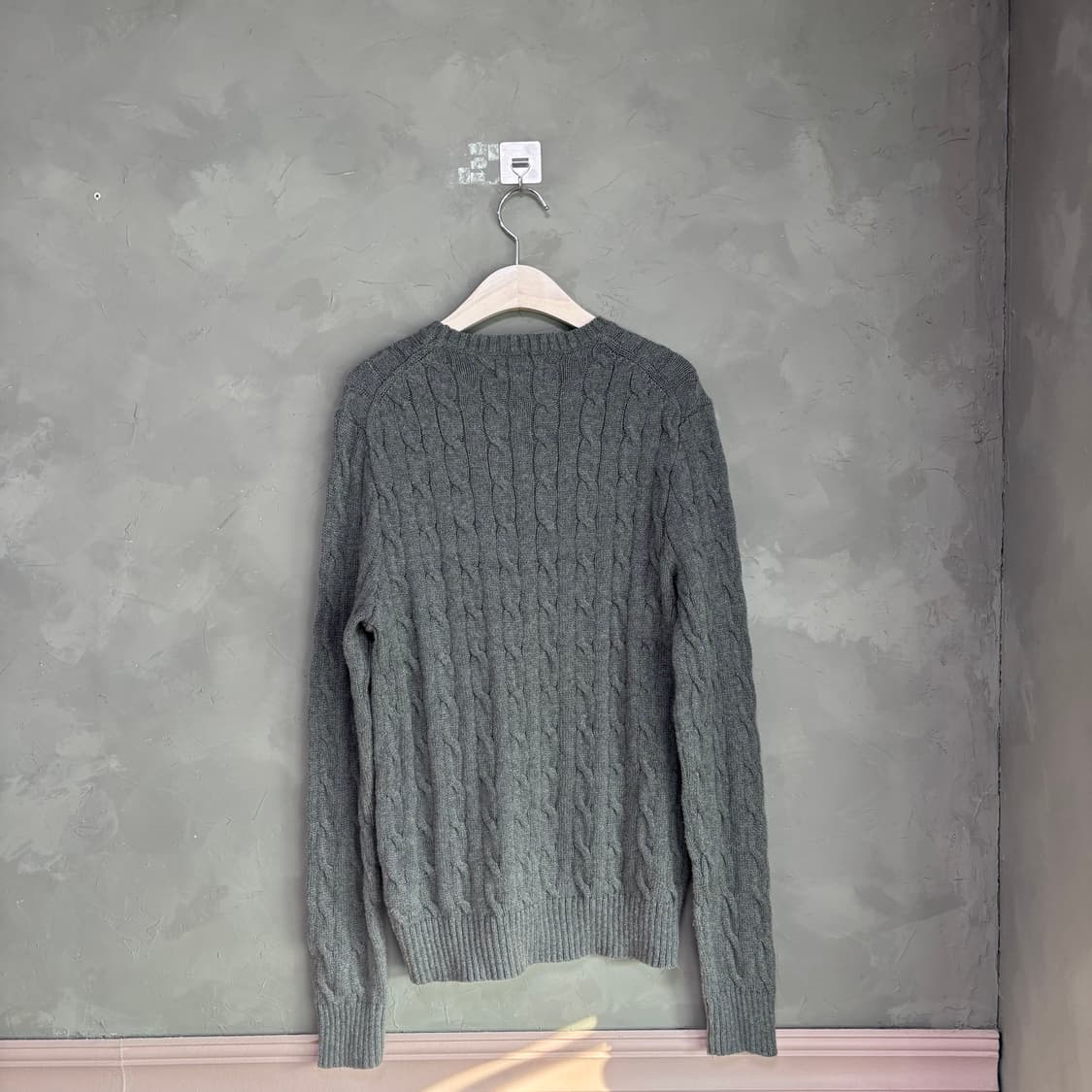 폴로 랄프로렌 꽈배기 니트 그레이 버건디 상품이미지4