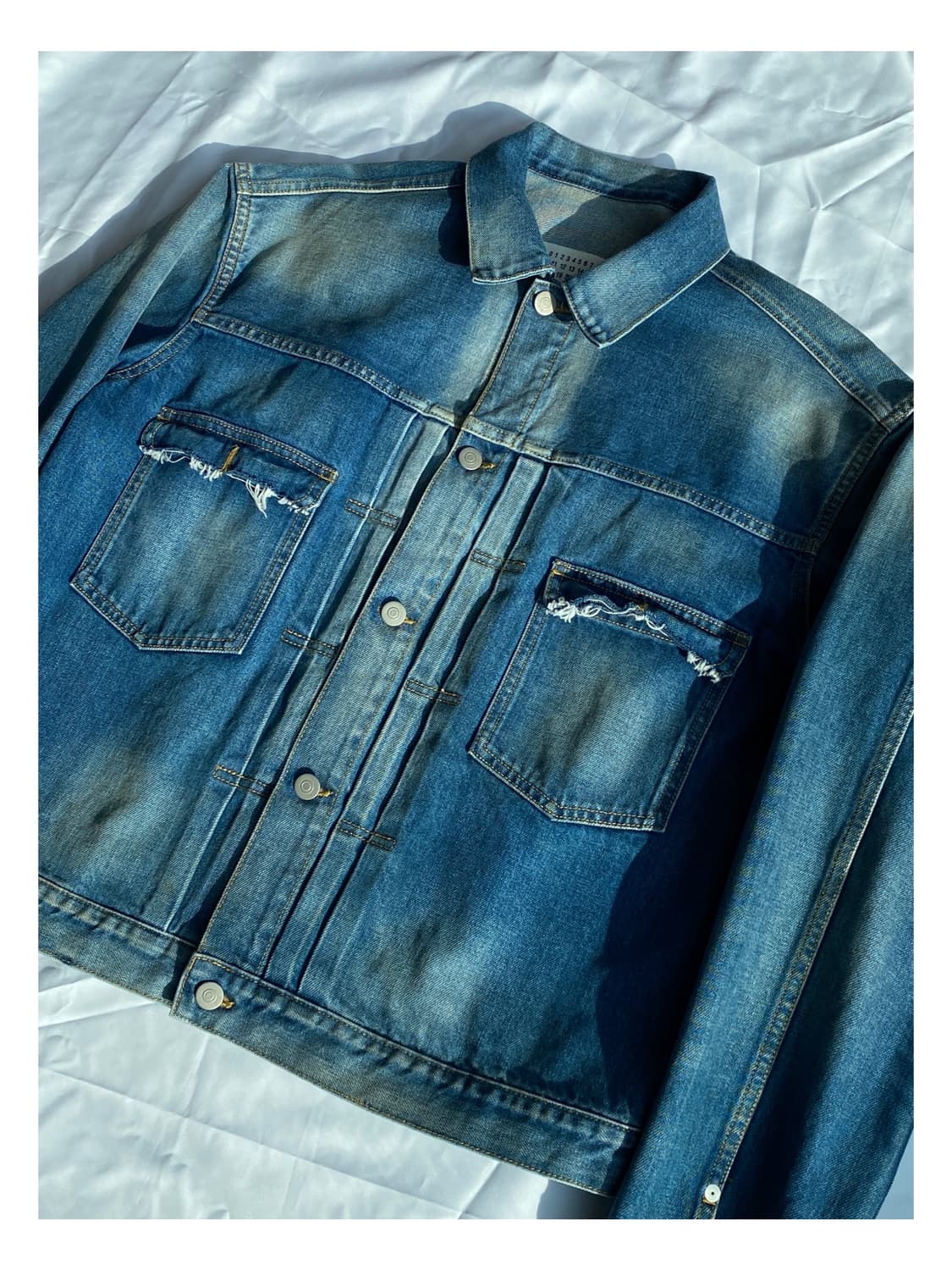 마르지엘라 백스티치 디스트레스드 데님 자켓 청자켓 아카이브 상품이미지3