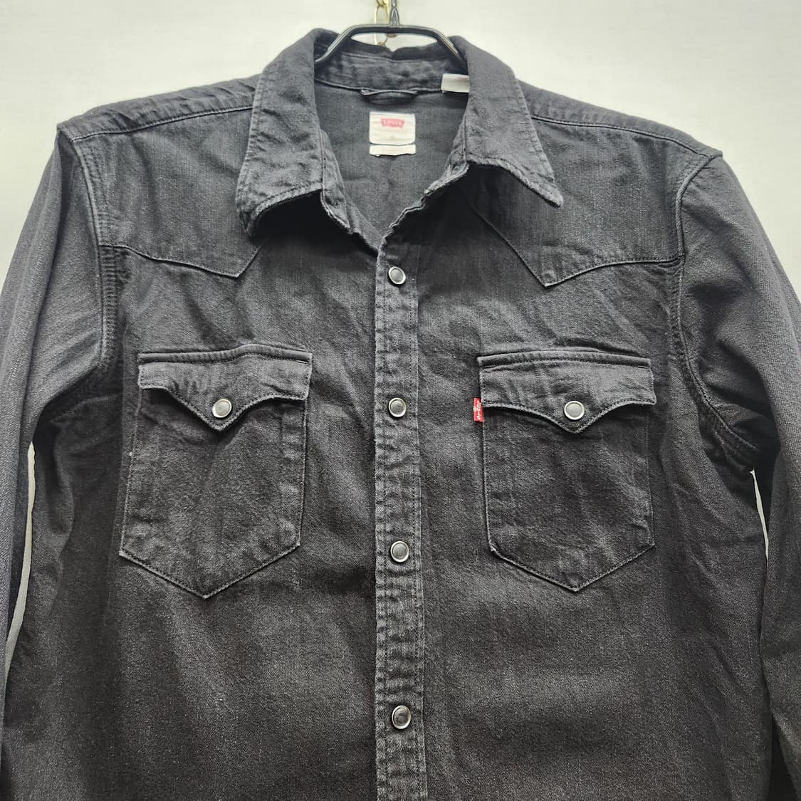 리바이스 웨스턴 흑청 데님셔츠 M(M) 남여공용 상품이미지2