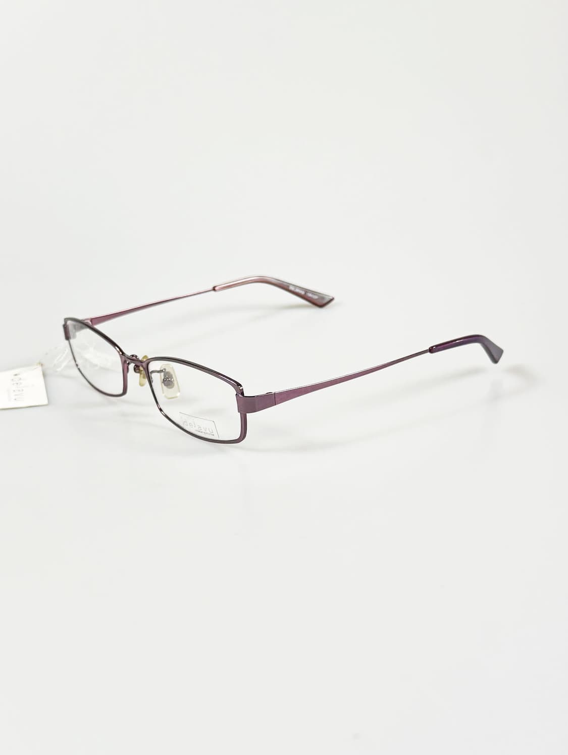 DEJAVU 슬림 스퀘어 퍼플 메탈 프레임 빈티지 안경 상품이미지3