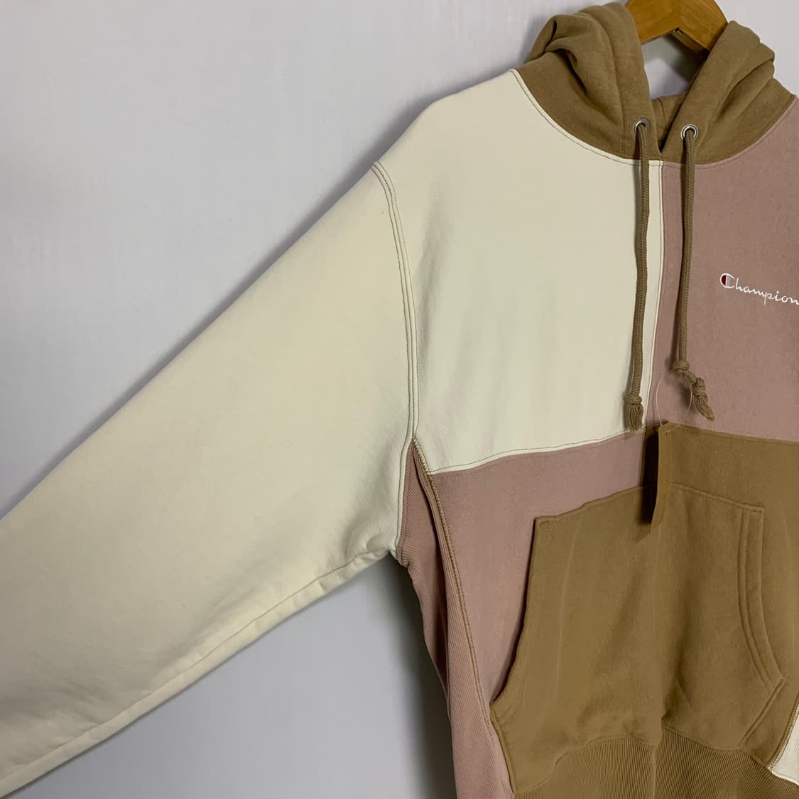 챔피온 후드티 여성 루즈핏 초코 핑크 유니크 컬러 상품이미지3