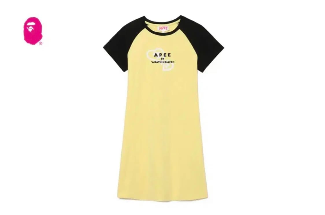 BAPE APEE GRAPHIC RAGLAN MINI DRESS 상품이미지1