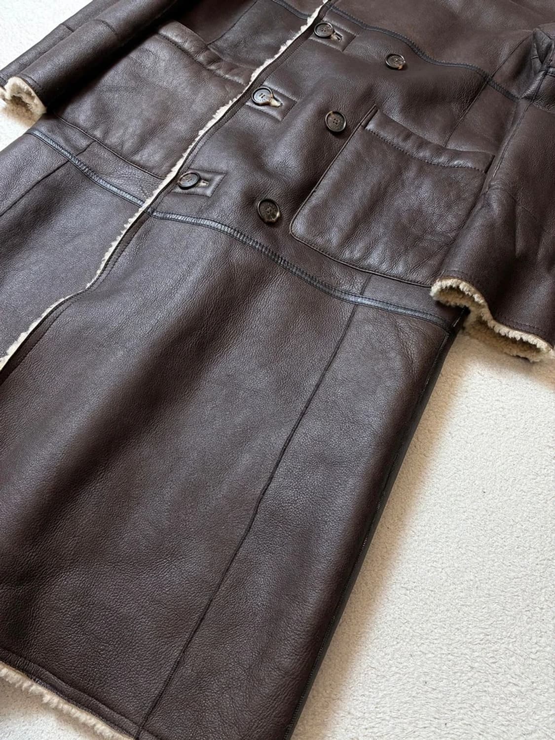 인스턴트펑크 100% 램스킨 램스울 리버시블 무스탕 코트 PN7844 상품이미지4