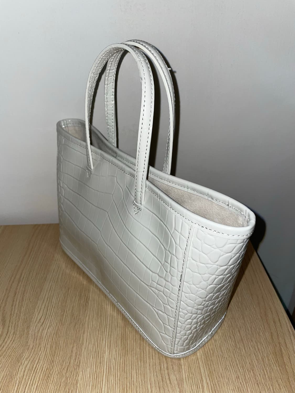 낫띵리튼 ain croco tote bag - coconut white 상품이미지2