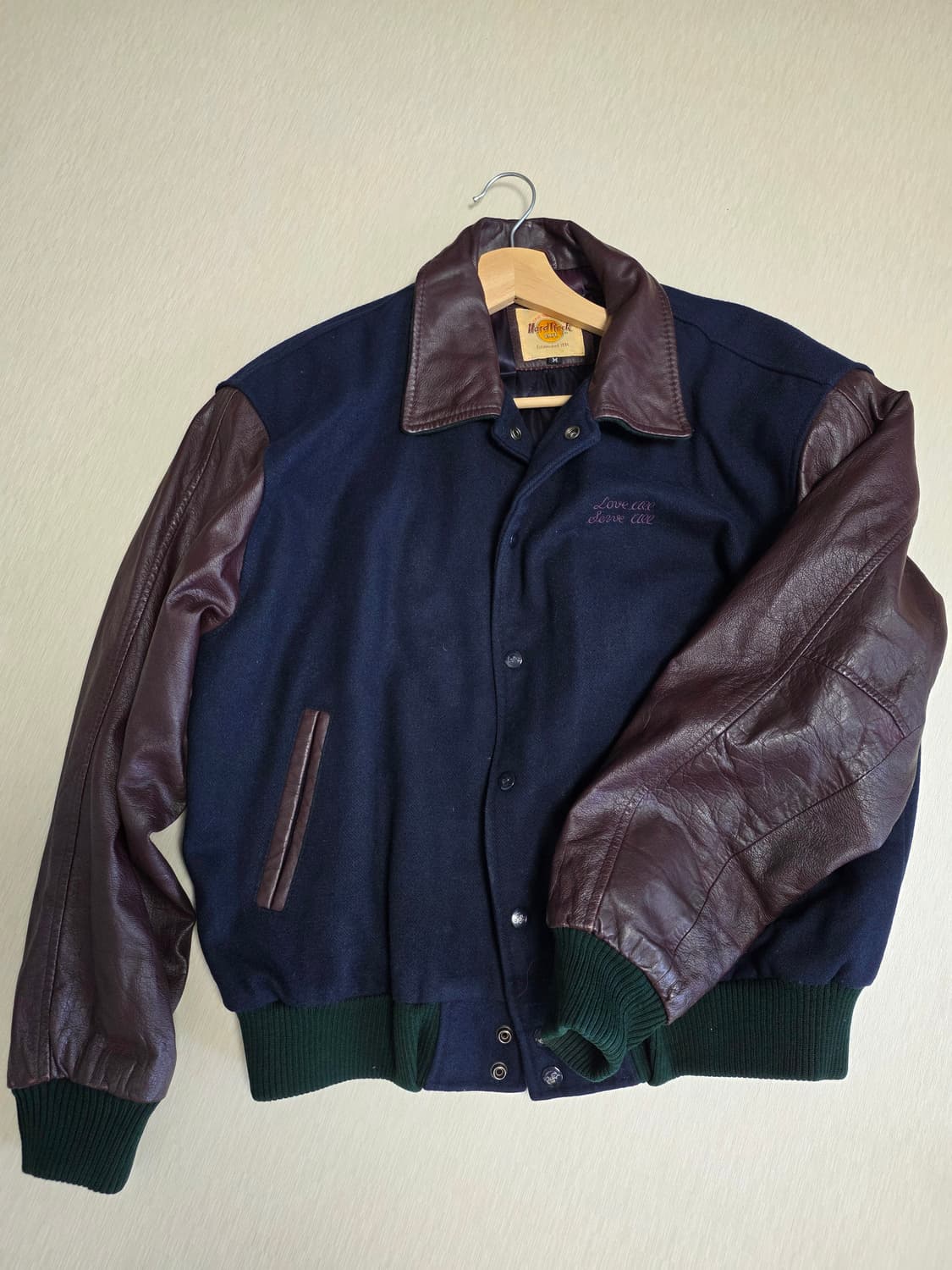 90s 하드락카페 바시티 자켓 체감105 상품이미지2