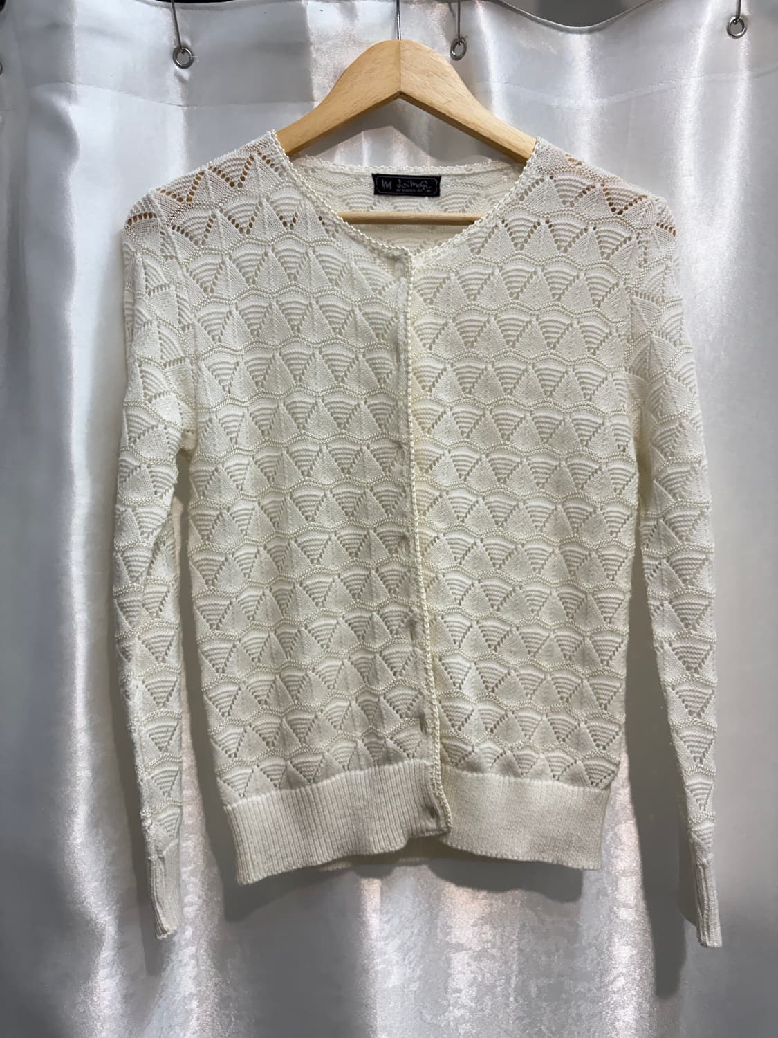 화이트 펀칭 레이스 반팔 가디건 세트 상품이미지6