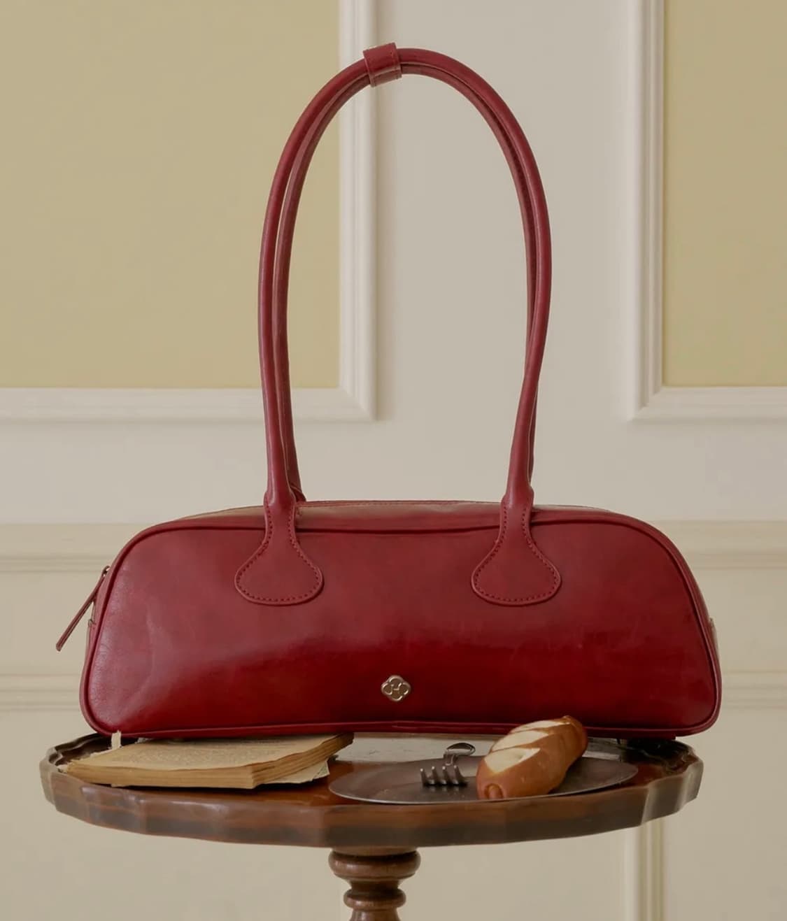 히어리 아람 바게트백_버건디 상품이미지1