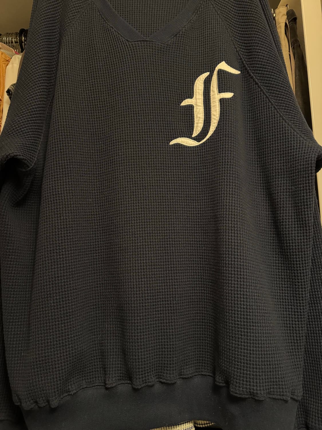 샵페어리 와플 박시 맨투맨 네이비 상품이미지10