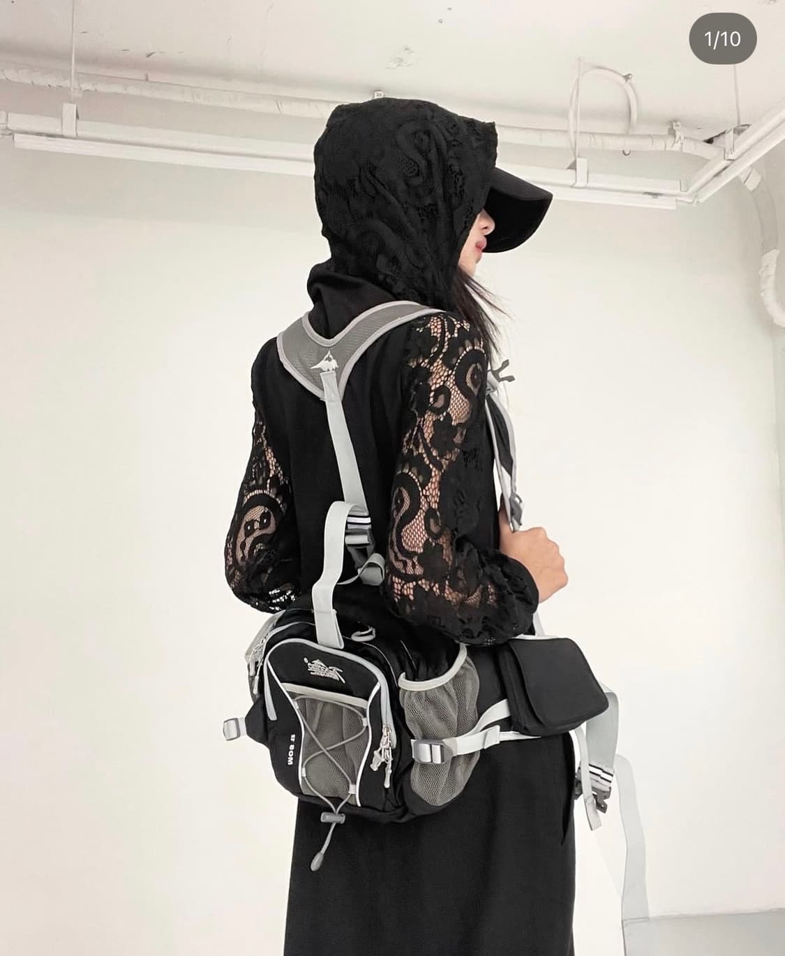 도요샛 빈티지 레이스 후드탑 상품이미지3