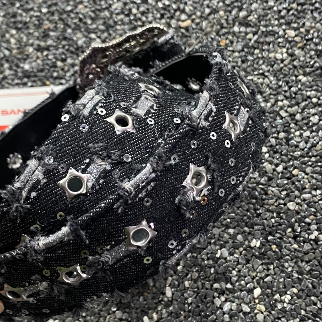 빈티지 y2k 디트로이트 흑청 벨트 B3752 상품이미지4