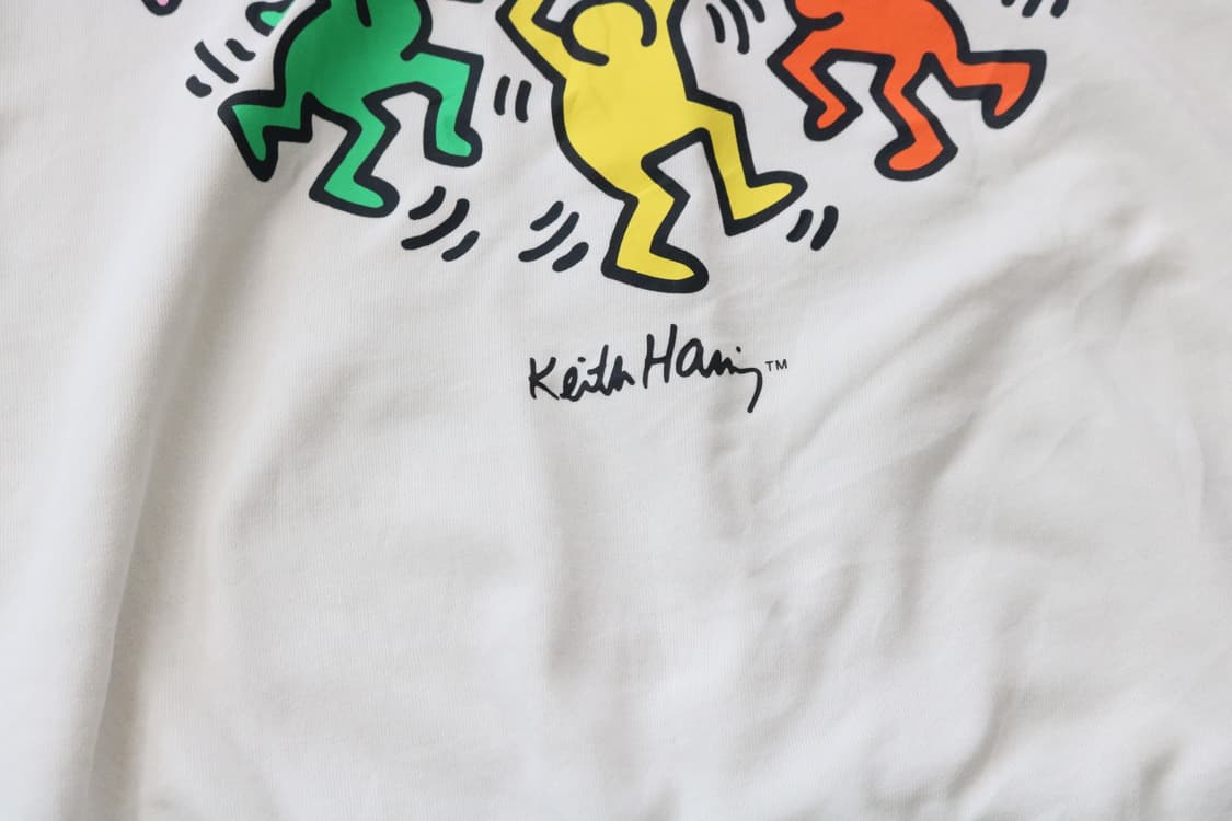 H&M x 키스해링 콜라보 릴렉스핏 그래픽 후드티 (XL) 상품이미지4