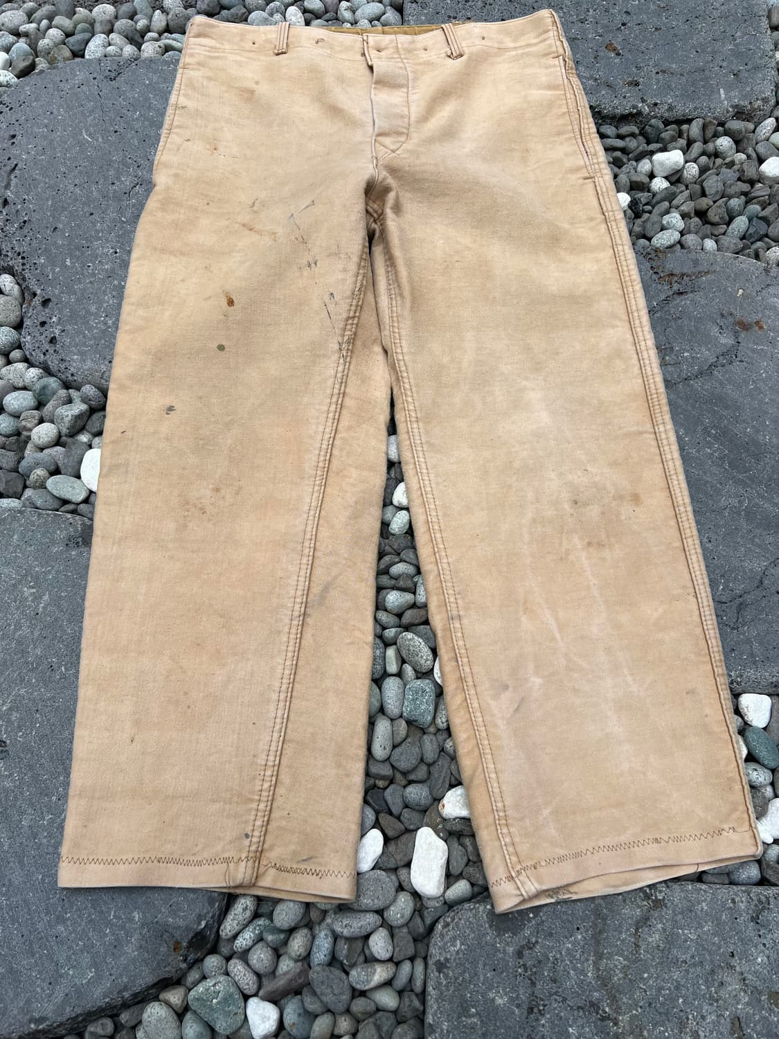 (36인치)OLD VINTAGE FADED BEIGE 몰스킨워크팬츠 상품이미지4