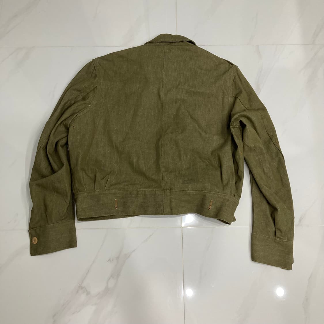 [초!!레어] 45s 영국군 green denim배틀드레스 자켓 상품이미지3