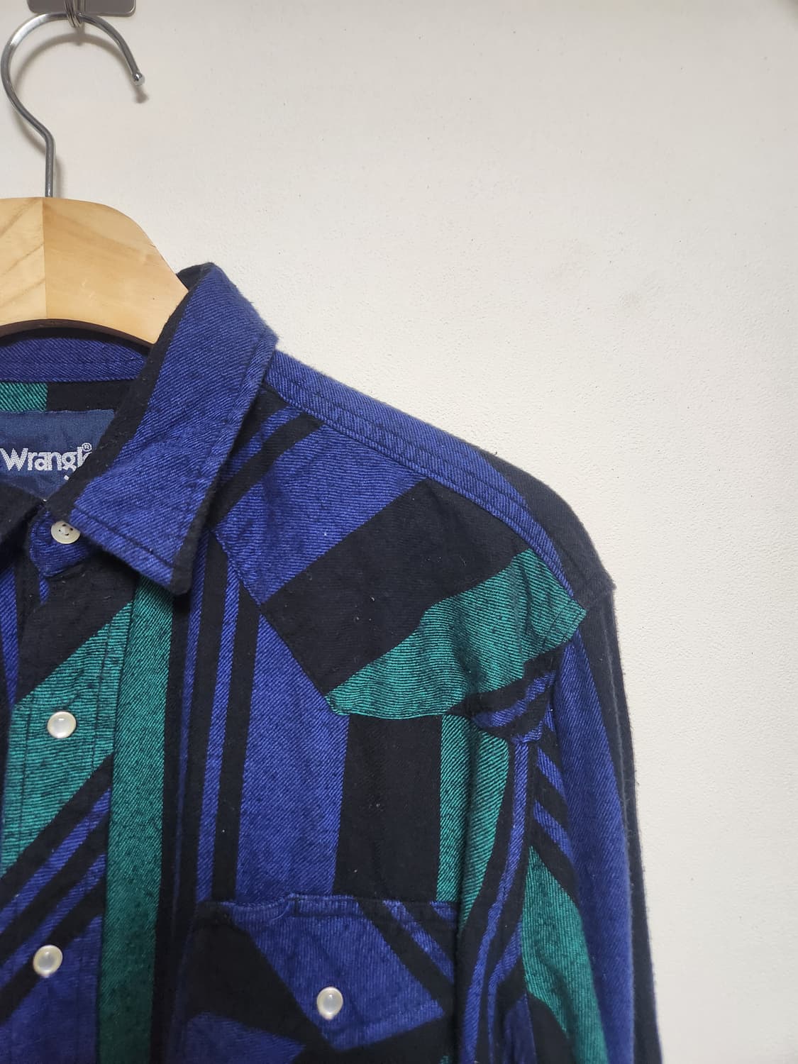 랭글러Wrangler 웨스턴 플란넬 셔츠 L - S69 상품이미지3