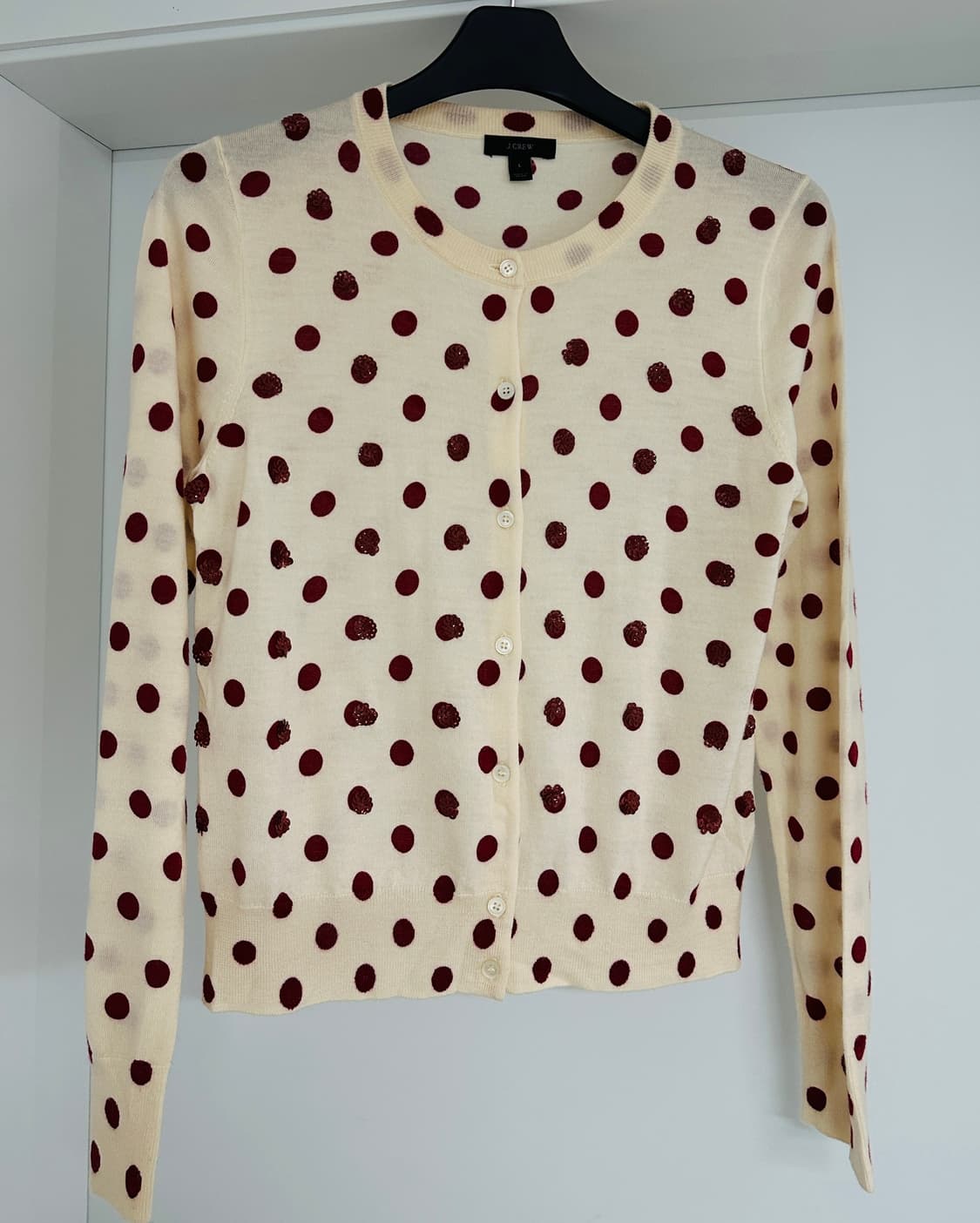 제이크루 여성 도트 스팽글 가디건 상품이미지1