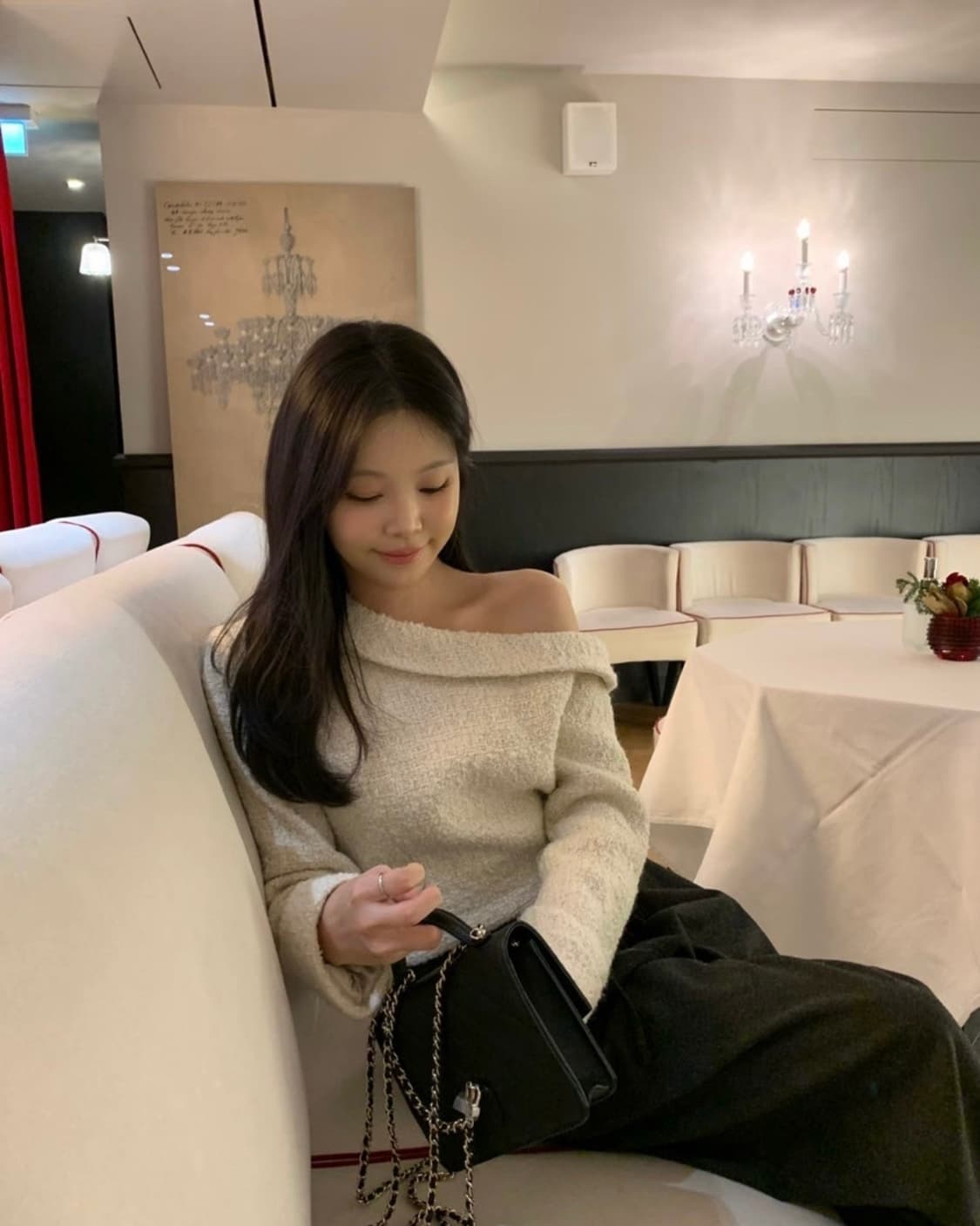 베르니 verni 이브 트위드 eve tweed 블라우스 아이보리 상품이미지3