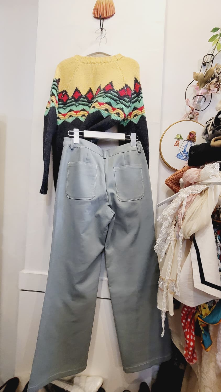 에스닉 수입니트. 듀엘 민트팬츠 상품이미지7