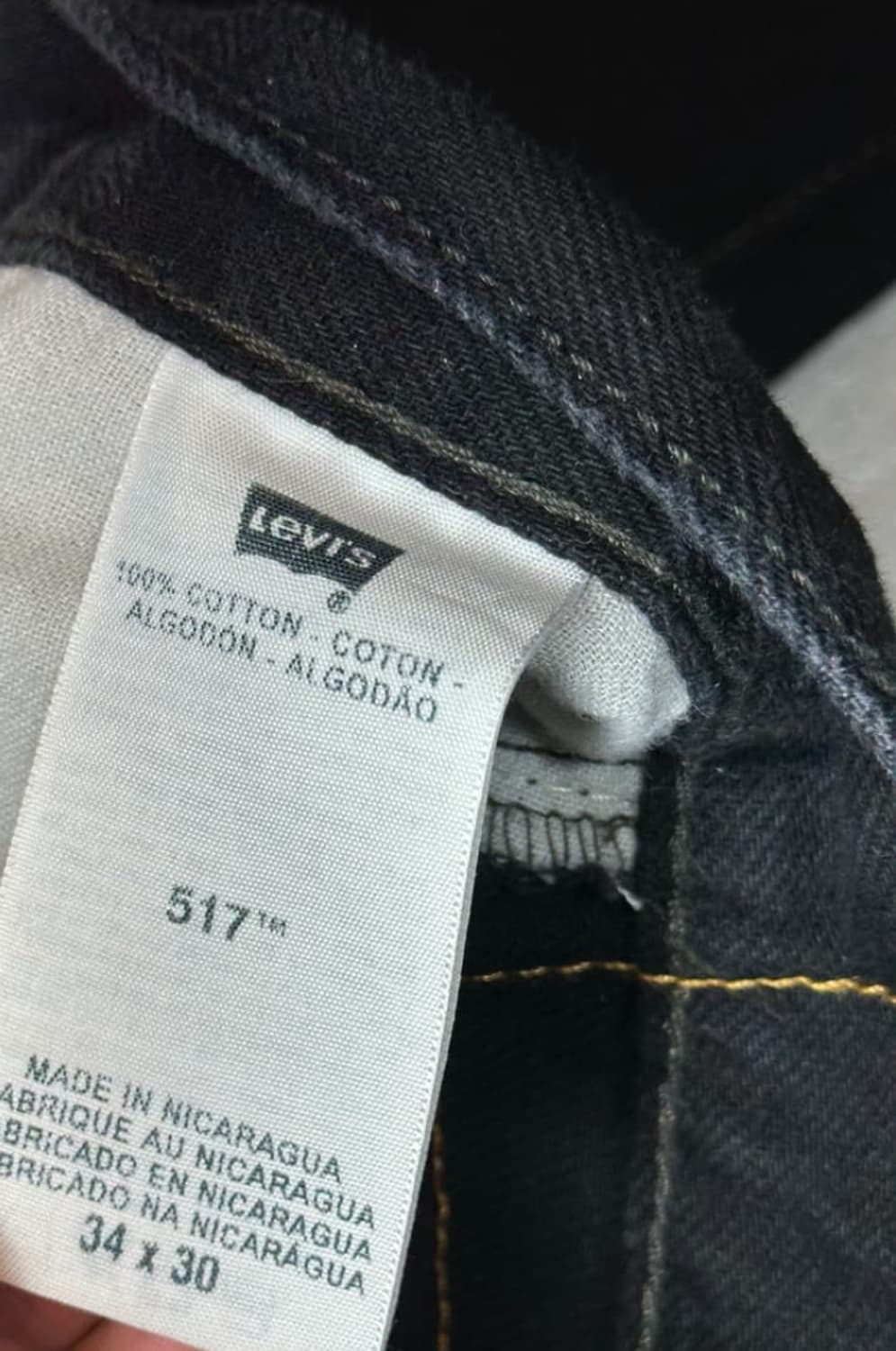 [34] 00‘s 리바이스 517 블랙 부츠컷 데님 상품이미지5