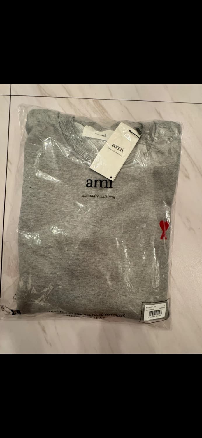 새상품) 아미 맨투맨 논기모 스몰로고 남녀공용 / 그레이,블랙,네이비 상품이미지2