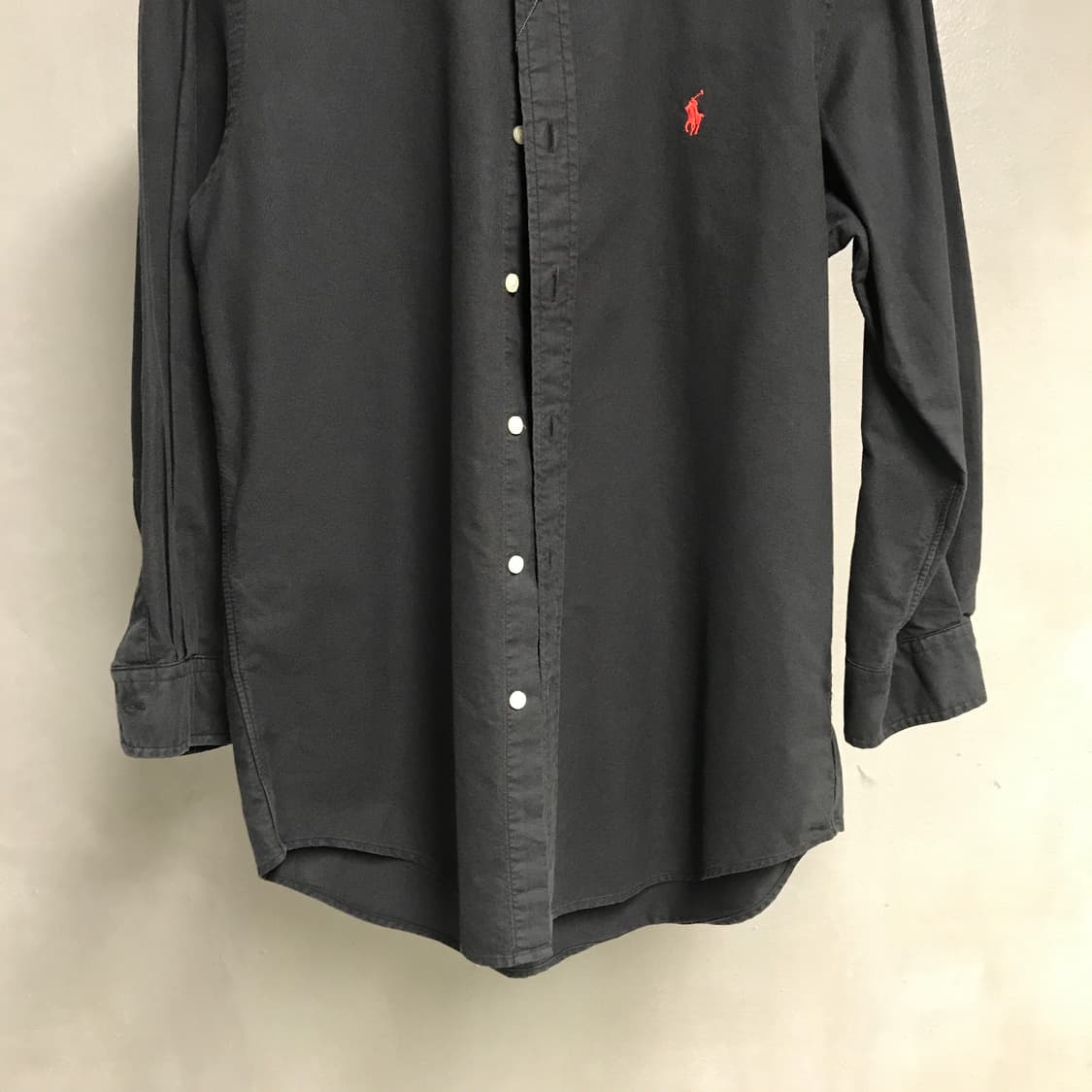 폴로 랄프로렌 솔리드 셔츠 블랙 S 상품이미지3