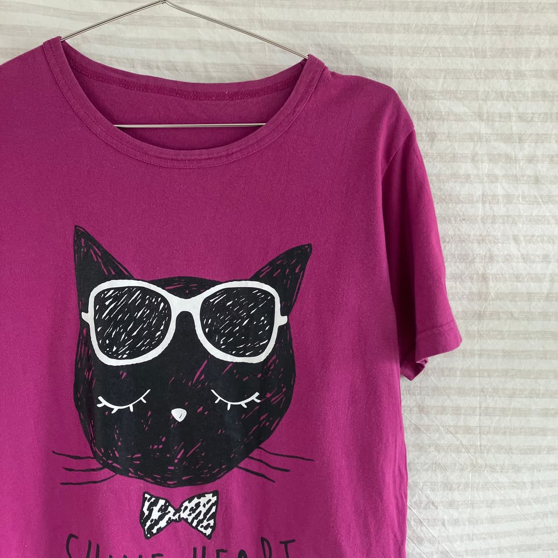 빈티지 퍼플 네코 프린팅 반팔 977 y2k 스트릿 갸루 펑키 일본빈티지 상품이미지3