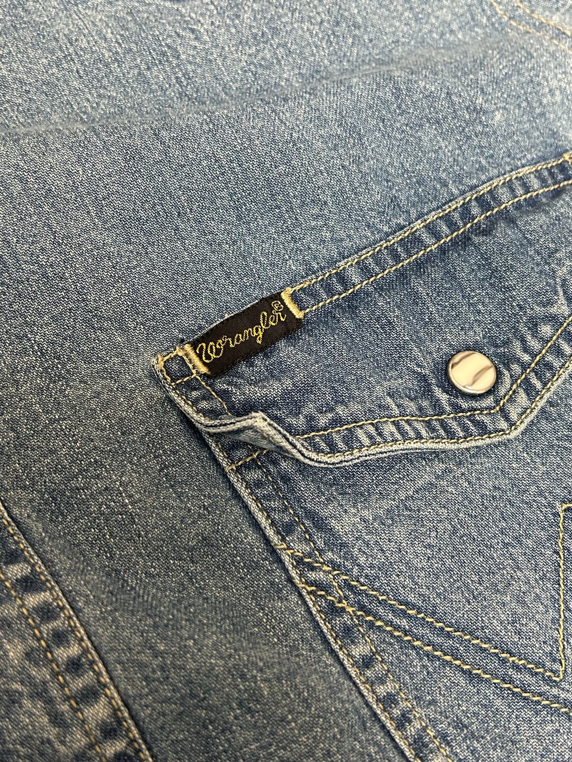 랭글러 빈티지 웨스턴 버튼 데님셔츠 상품이미지6