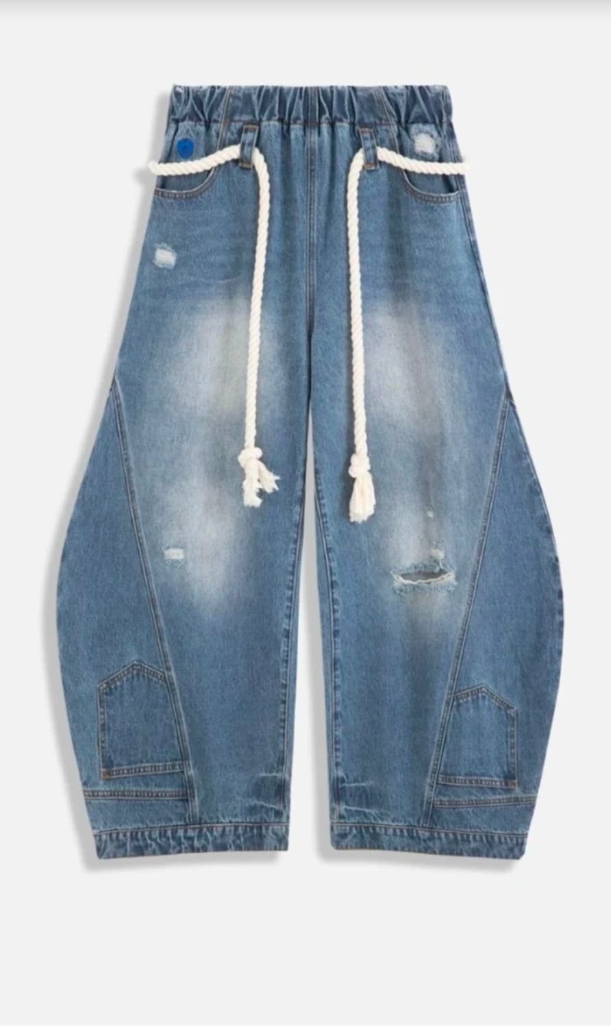 AELFRIC Eden 리버스 배럴 슈퍼 배기 데님 팬츠 로프 상품이미지1