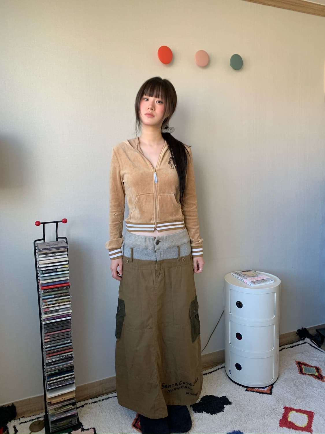 cotton work maxi skirt 상품이미지2