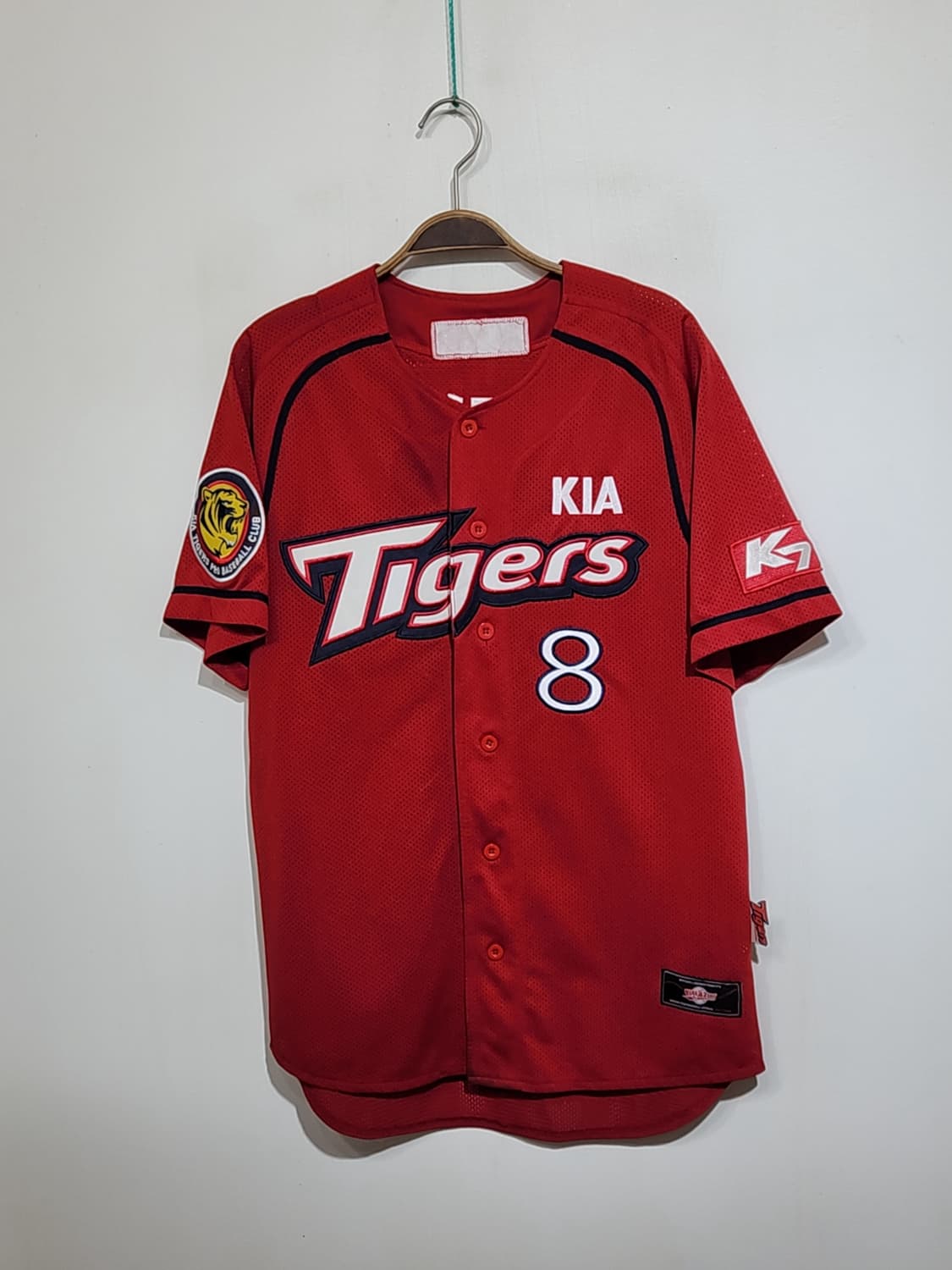 (100) 기아타이거즈 야구져지 반팔 안치홍 마킹 유니폼  상품이미지1