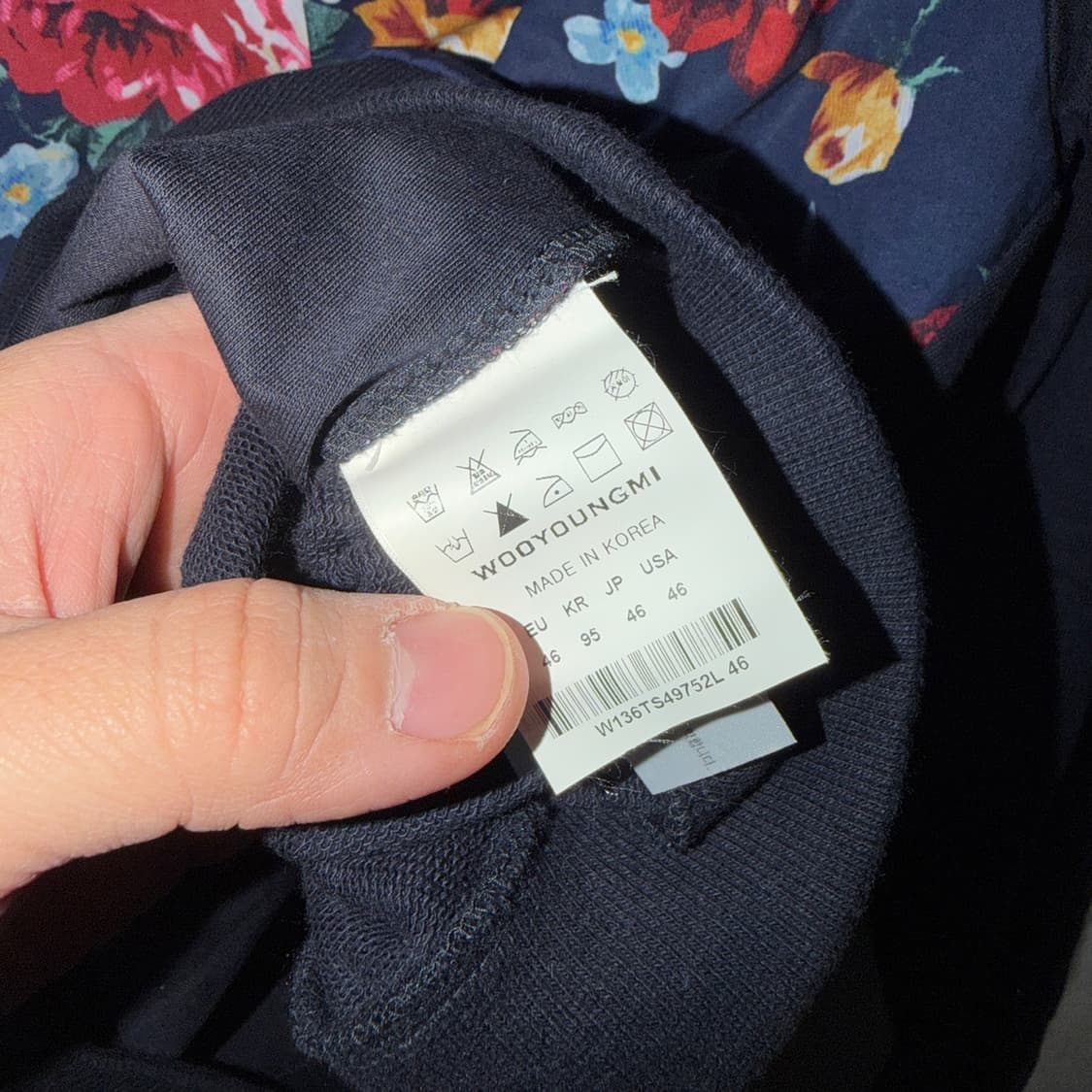 우영미 플로럴 스웨트 맨투맨 46 (남성 90, 여성 66정도) 상품이미지7