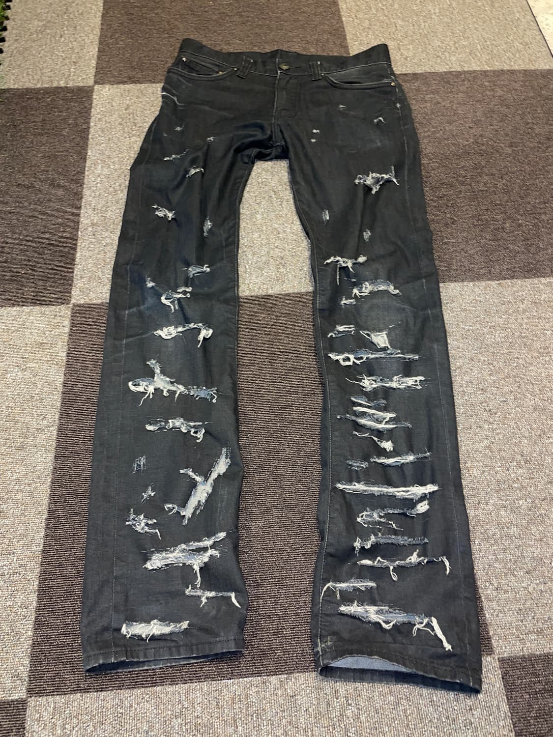 Destroyed black denim 상품이미지1