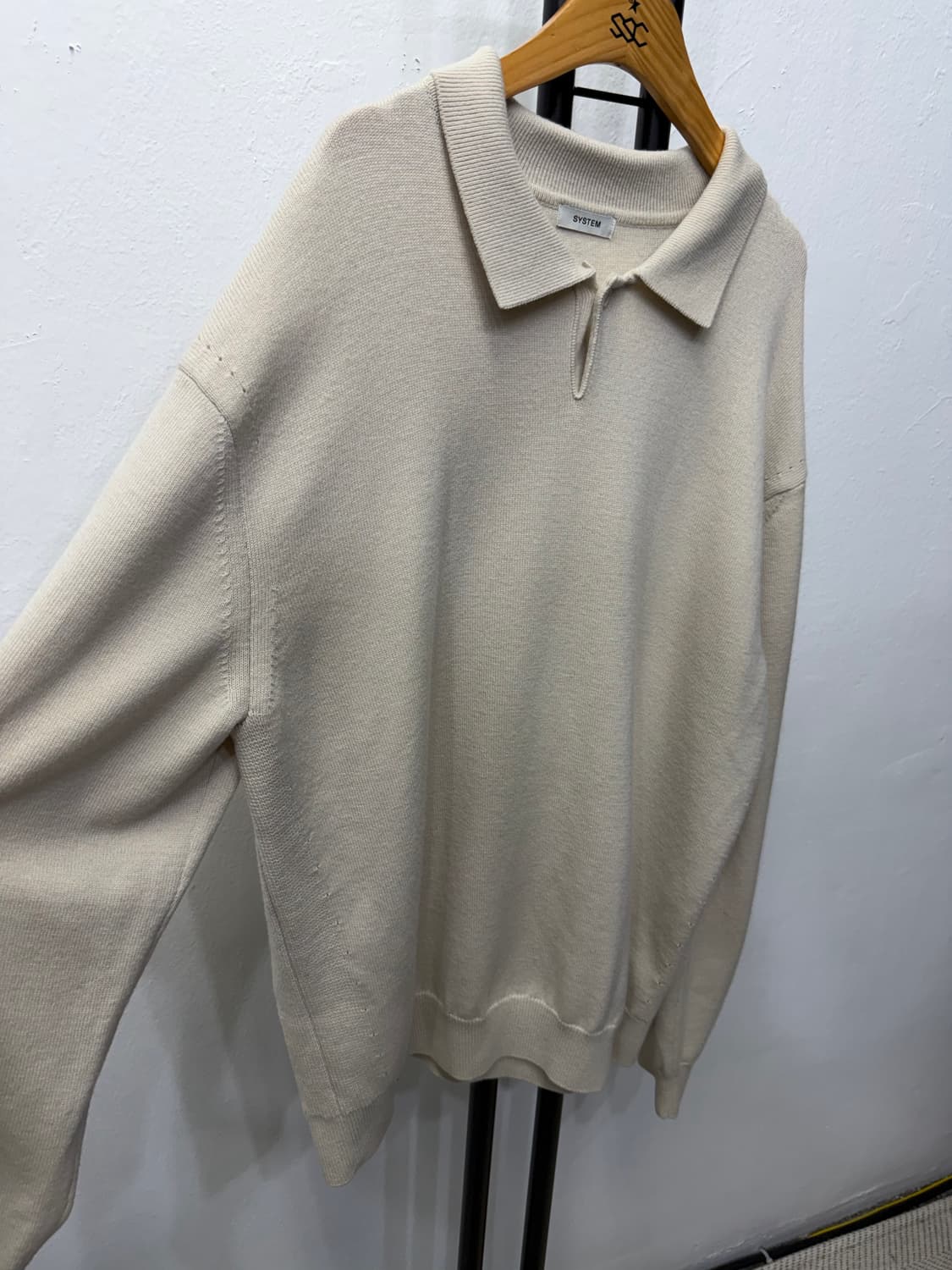 정품) 시스템옴므 한섬 22ss 카라넥 니트 105 상품이미지2