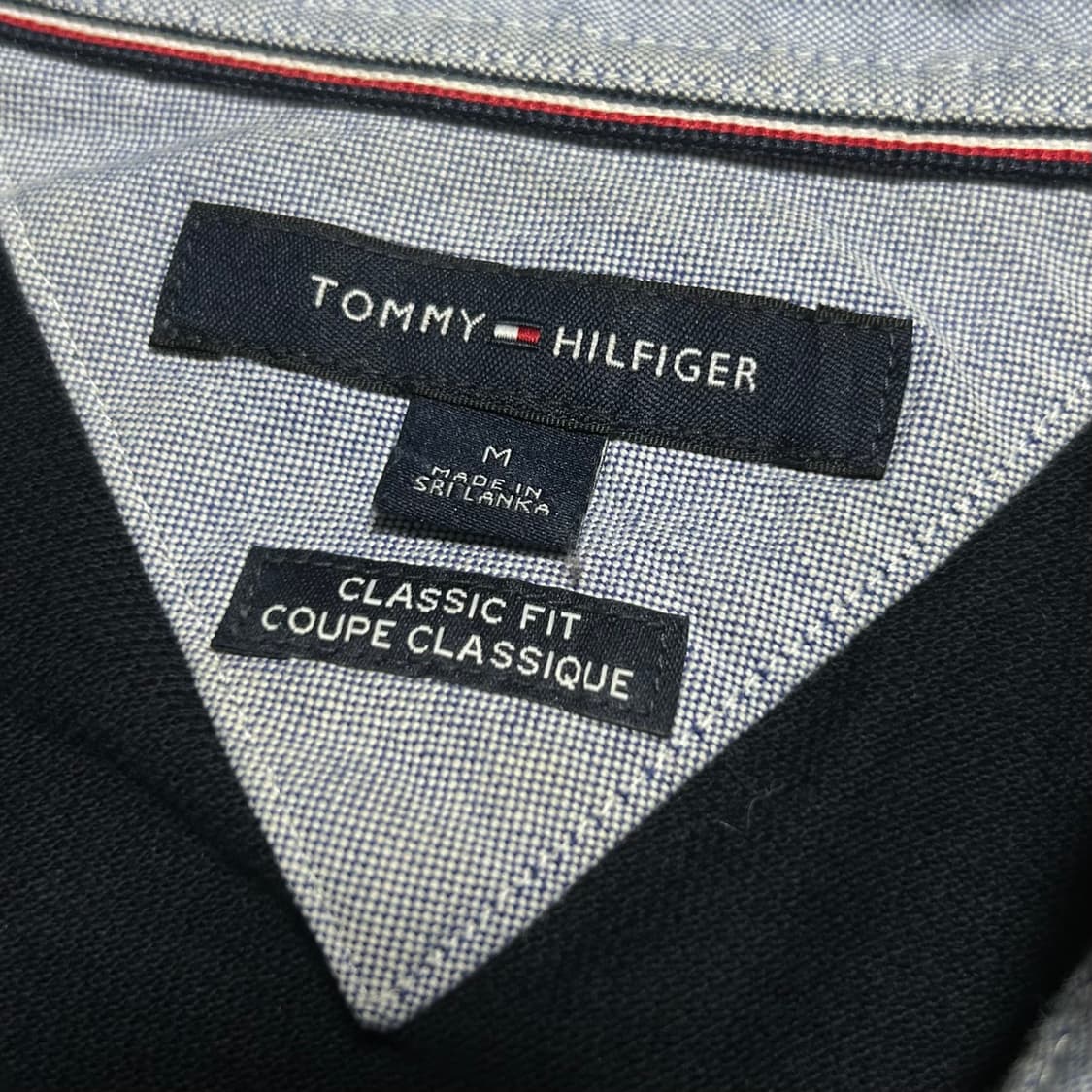 [L] Tommy 타미힐피거 네이비 코튼 반팔 카라티 상품이미지4