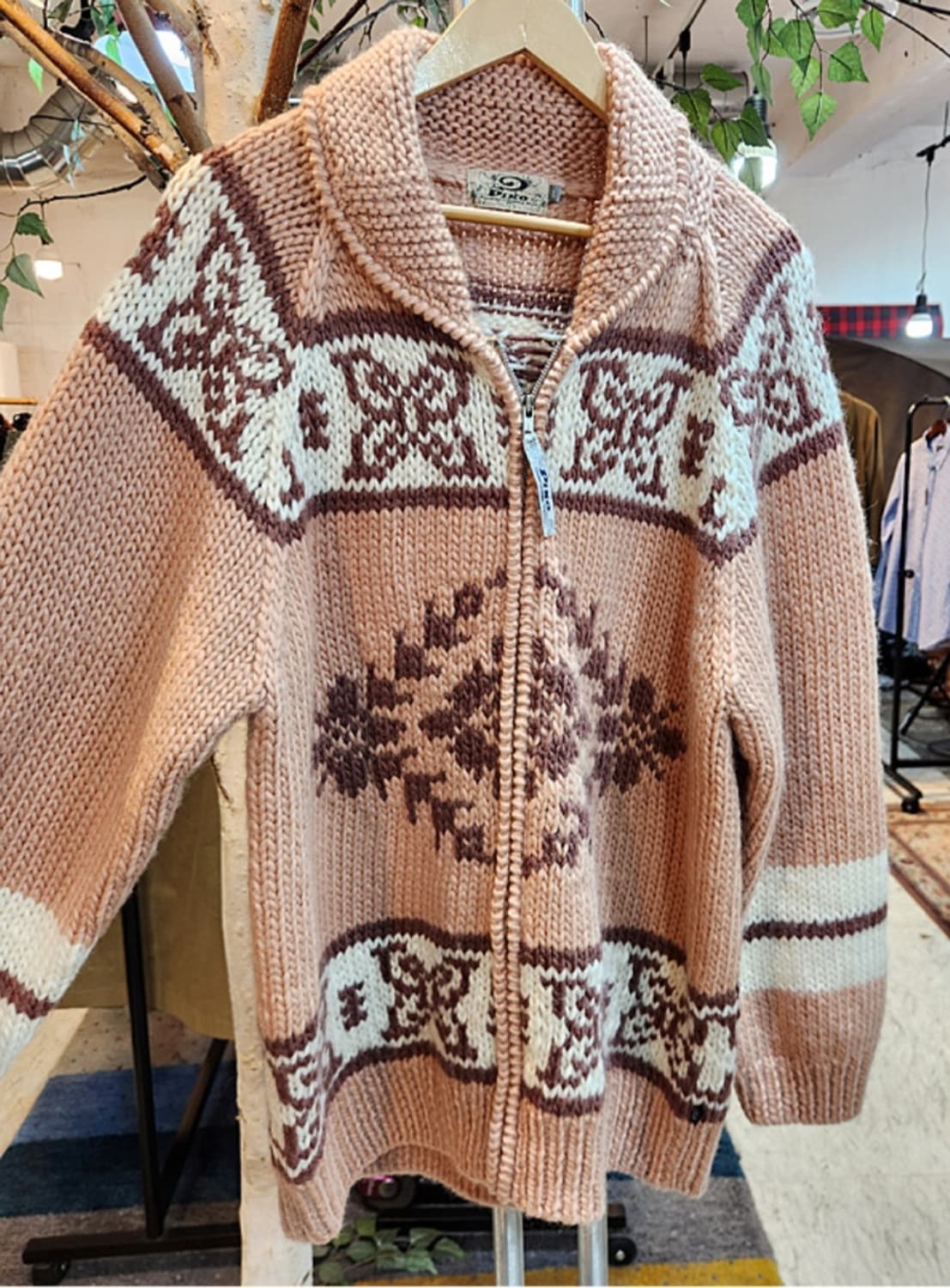 Piko 피코 울 코위찬 빈티지 스웨터 집업 상품이미지4