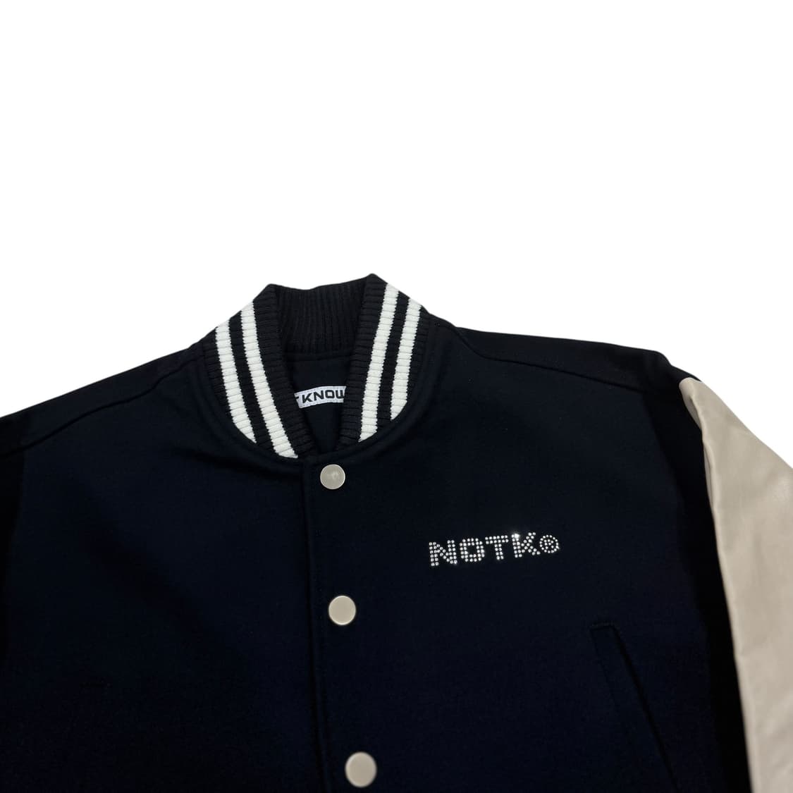 낫노잉 크롭 커브드 바시티 점퍼 자켓 상품이미지2