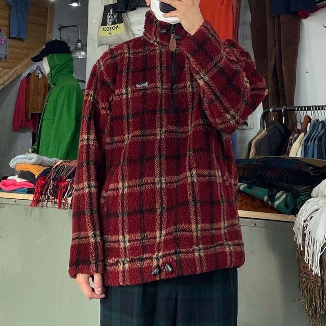 (착용컷) 울리치 아웃도어 아노락 후리스 상품이미지3