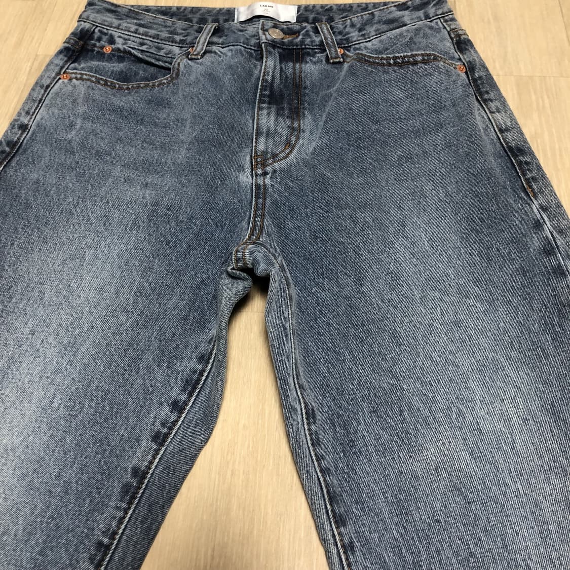 (30) 랩원오원 LAB101 베이직 브러쉬 워싱 스트레이트 데님 팬츠 상품이미지3