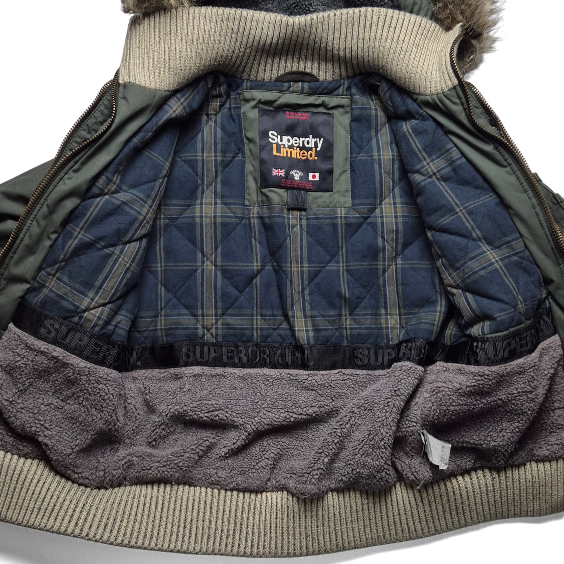 [M] 슈퍼드라이 리미티드 후드 봄버 패딩자켓 상품이미지8