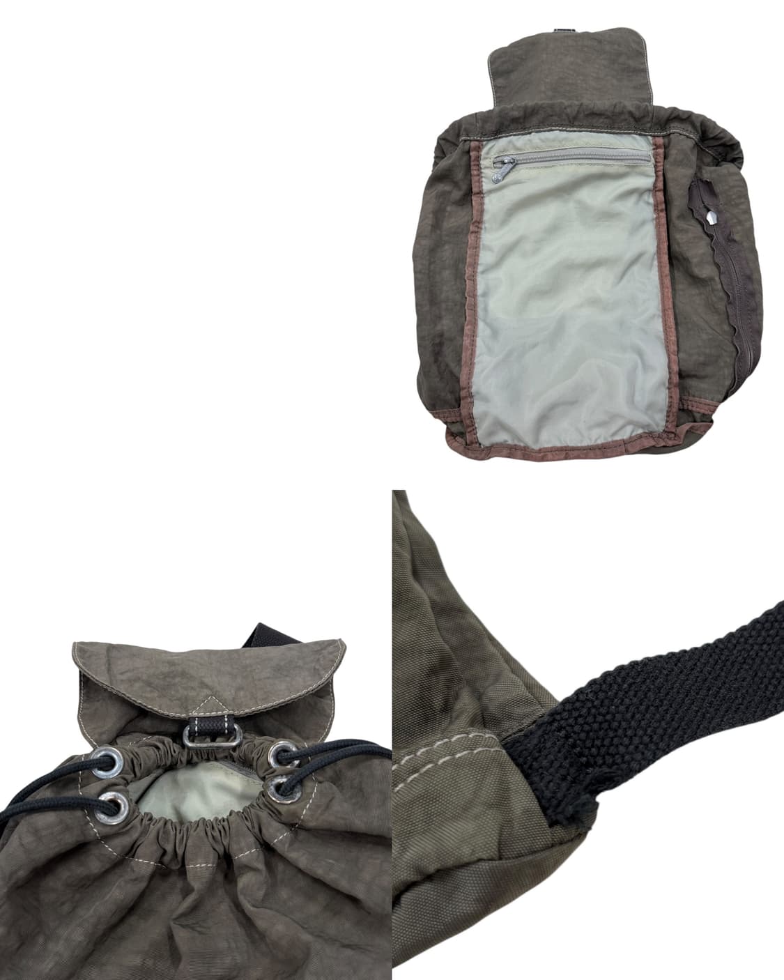 키플링 빈티지 Y2K 복조리 미니백팩 가방 카키 그린 상품이미지5