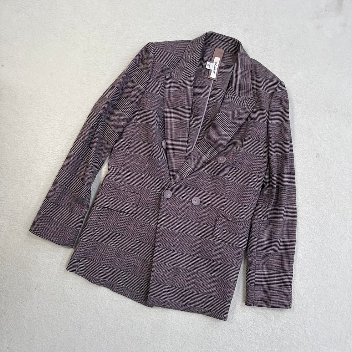 77 모르간 여성 체크 블레이저 자켓 0410T 상품이미지1