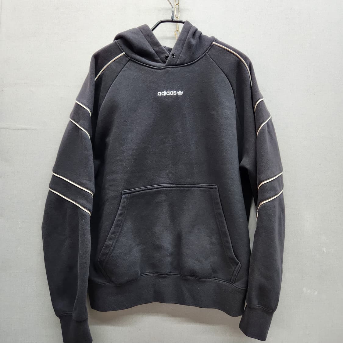 아디다스 파이핑 배색 후드티 M(L~XL) 상품이미지1