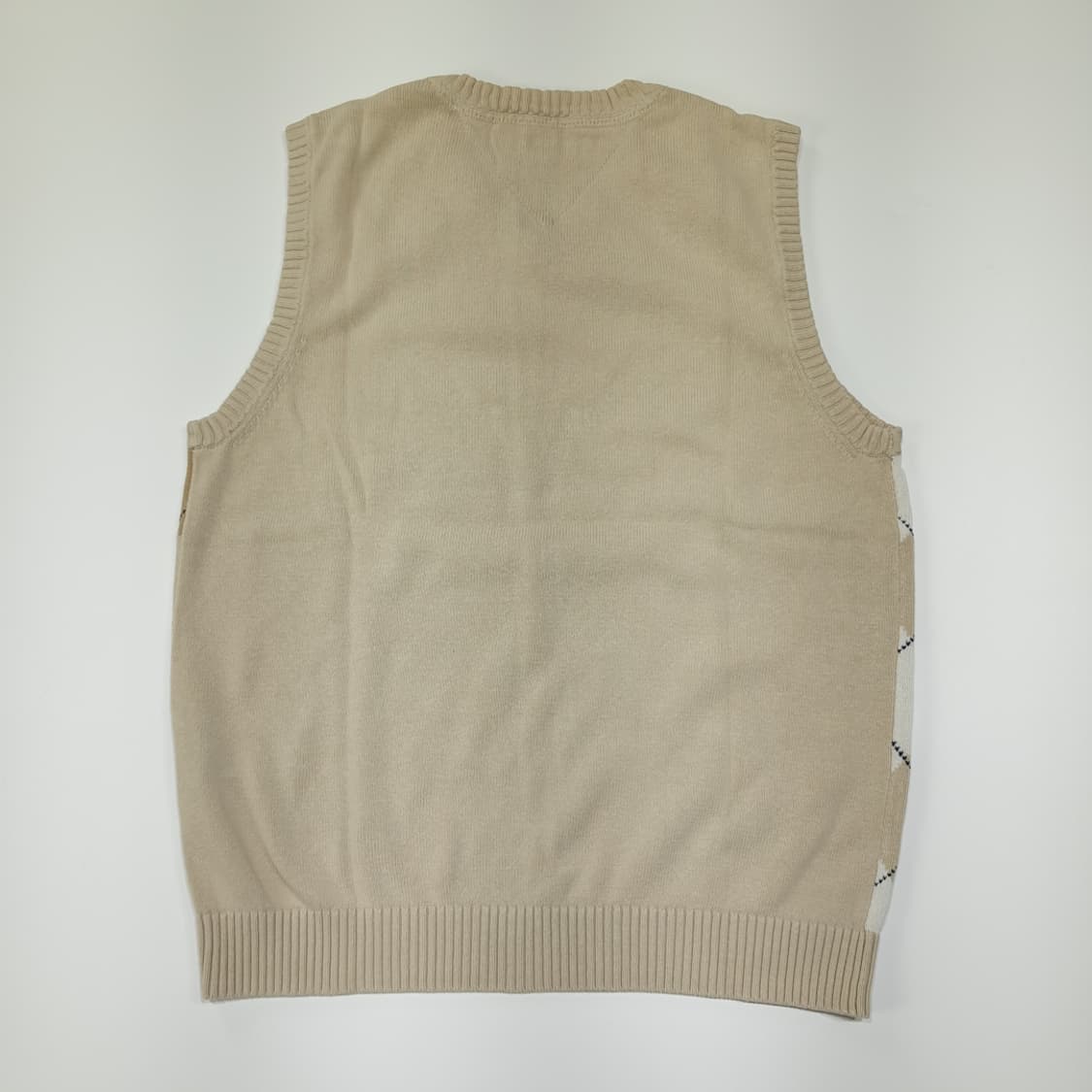 CL320 XS 타미힐피거 00s 코튼 아가일 브이넥 조끼 니트 상품이미지6