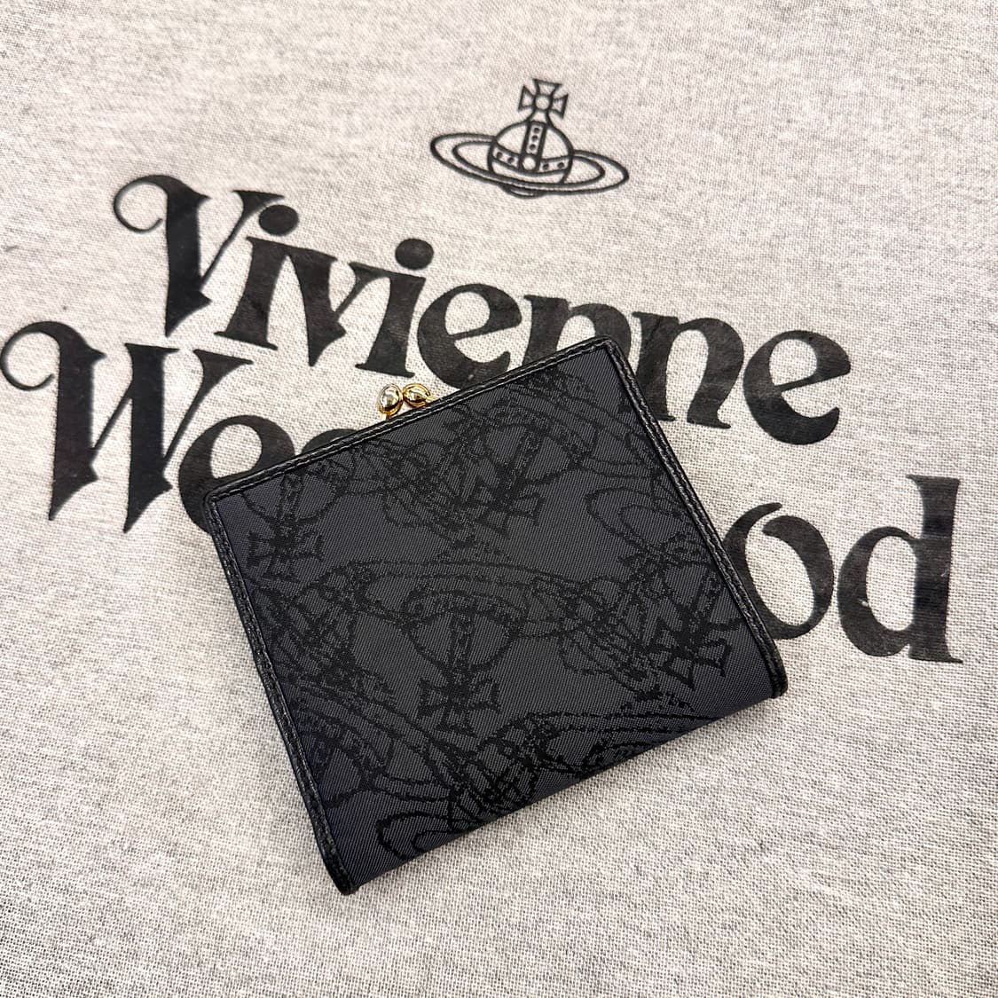 비비안웨스트우드 오브 캔버스 가마구치 지갑 상품이미지1