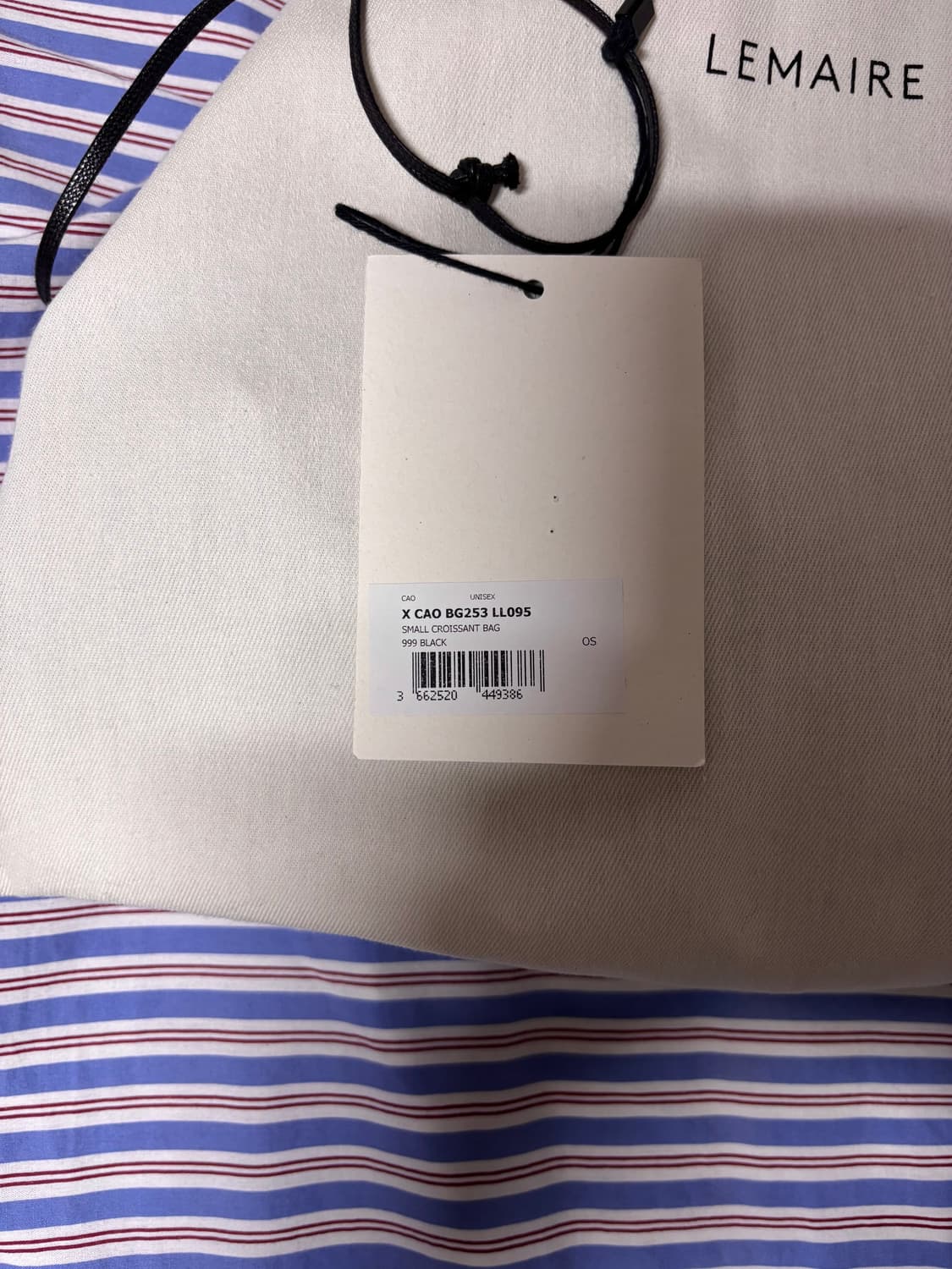 르메르 크루아상 스몰 블랙 양가죽 상품이미지6