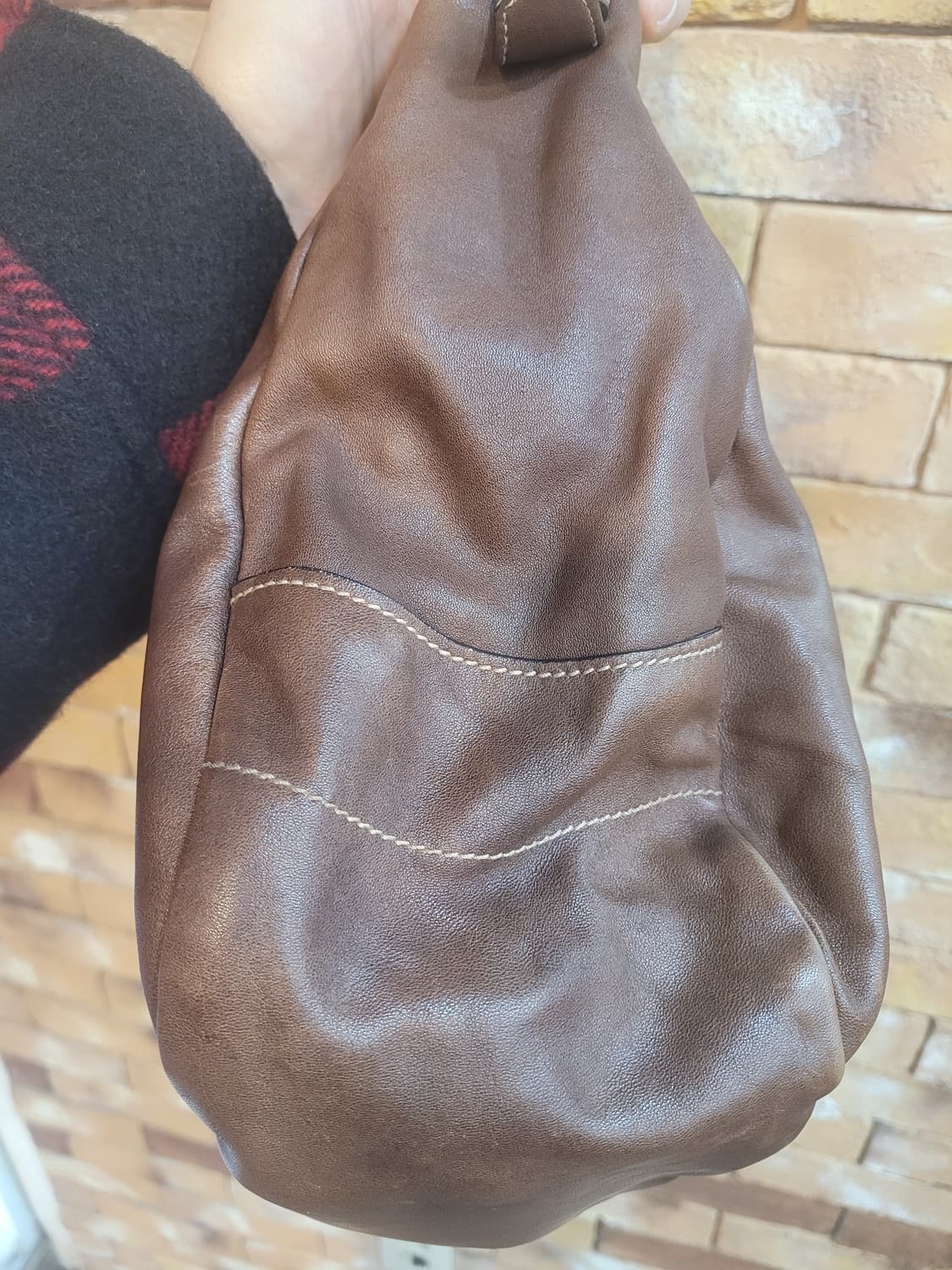 정품 프라다 호보백 브라운 숄더백 상품이미지4