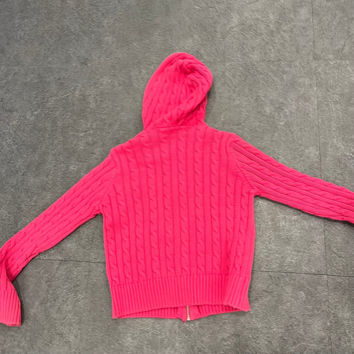 아베크롬비 핑크 딱붙 후드집업 코튼니트 대장 상품이미지3