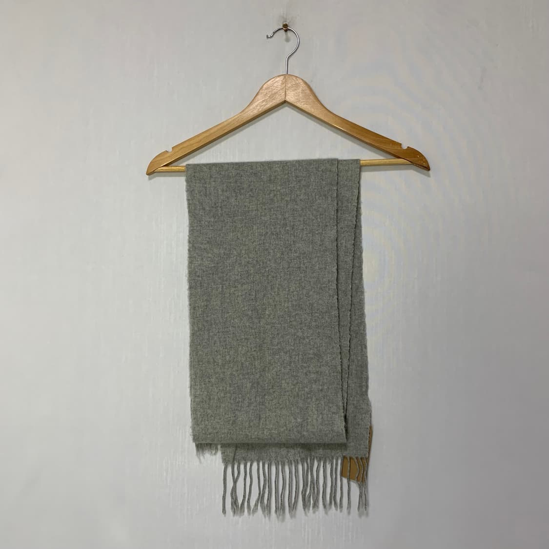 유니클로 빈티지 캐시미어 100 그레이 태슬 머플러 목도리 남녀공용 상품이미지1