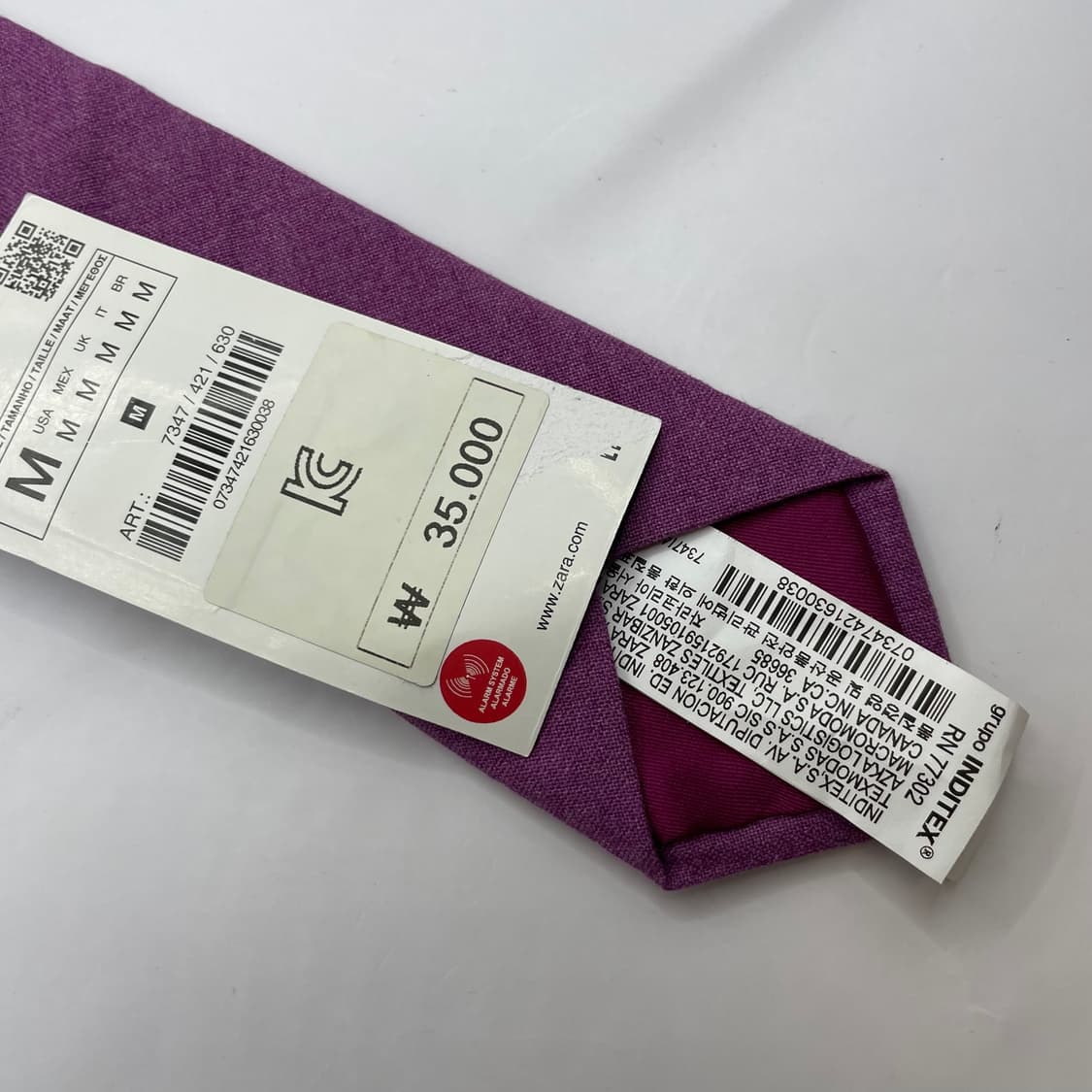 835) (ZARA) 자라 패턴 넥타이 미사용 상품이미지5