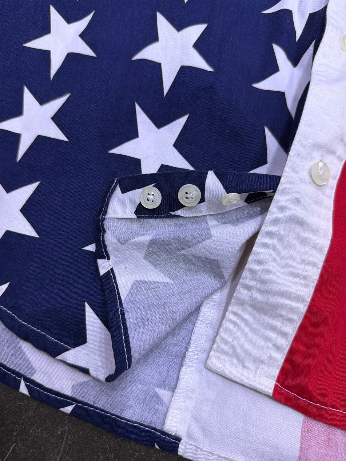 썬리버 USA 성조기 원포켓 반팔 셔츠 L 상품이미지7